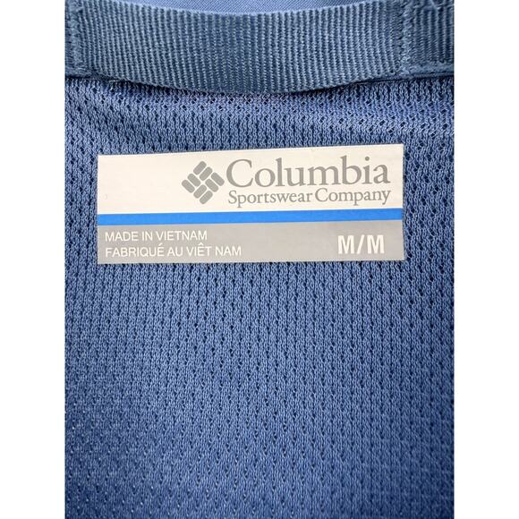 Columbia XL0931 Button Up Shirt Vented Back Blue Womens Med - Picture 7 of 11